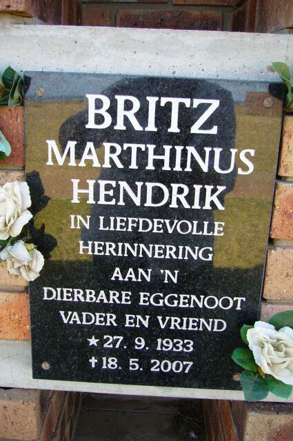 BRITZ Marthinus Hendrik 1933-2007