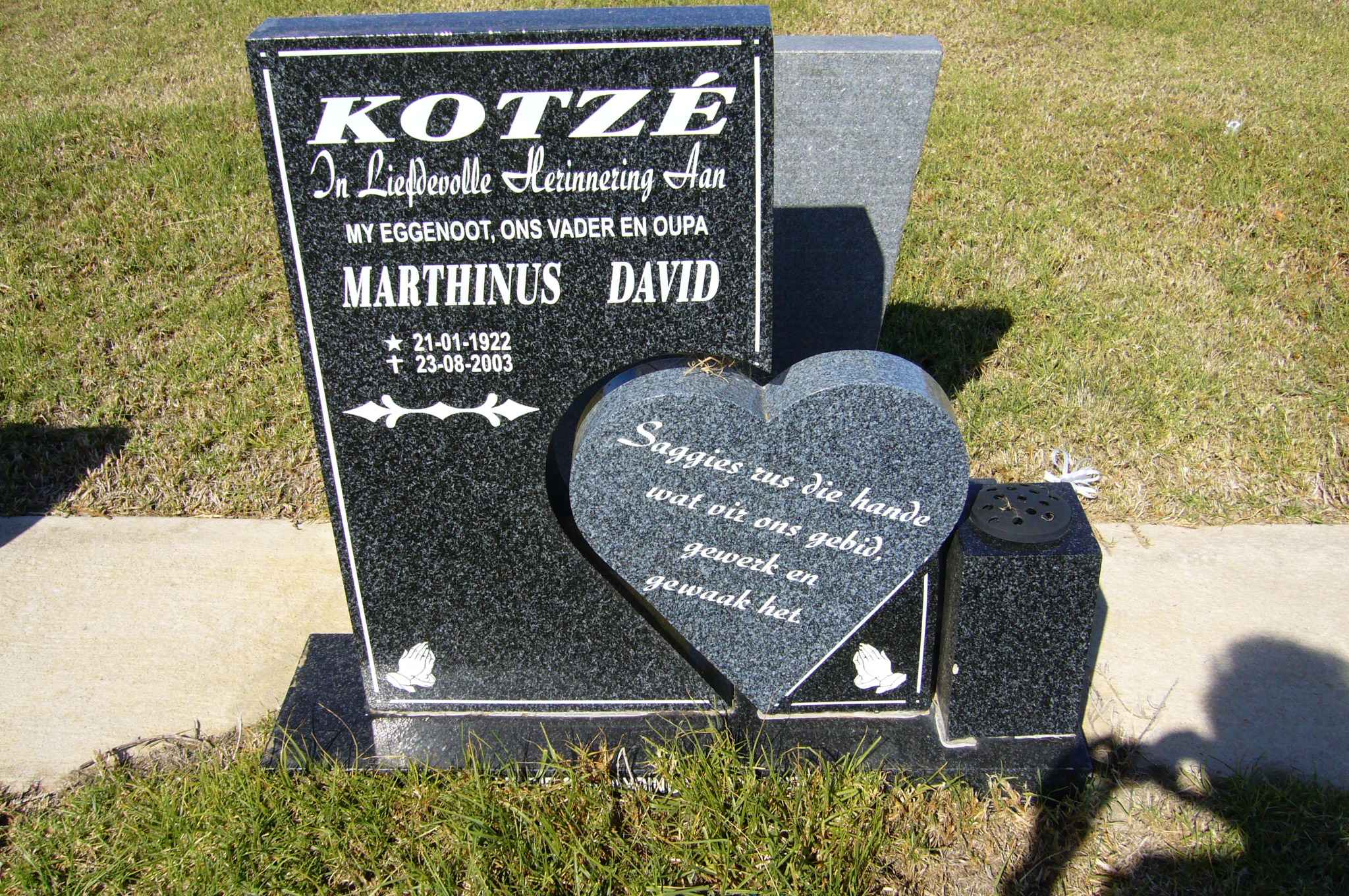 KOTZé Marthinus David 1922-2003
