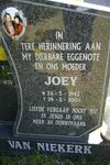 NIEKERK Joey, van 1942-2001