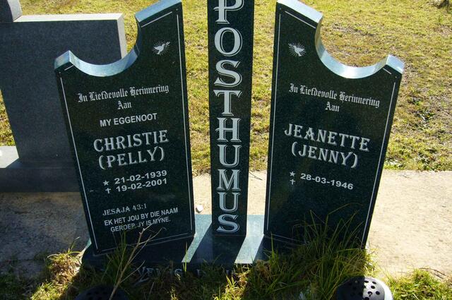 POSTHUMUS Christie 1939-2001 & Jeanette 1946-