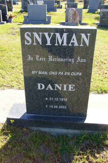 SNYMAN Danie 1918-2002