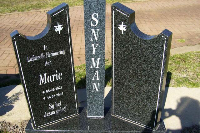 SNYMAN Marie 1922-2004