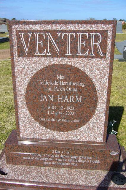 VENTER Jan Harm 1923-2000