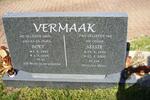 VERMAAK Boet 1929-2004 & Sissie 1934-2006