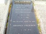 RENSBURG Johannes Frederick, Janse van 1912- & Anna Wilhelmina LABUSCHAGNE 1915-1986
