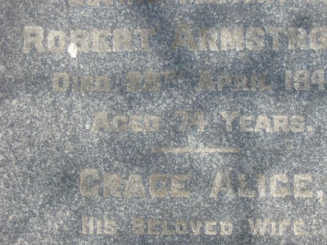 ARMSTRONG Robert 1867-1941 & Grace Alice