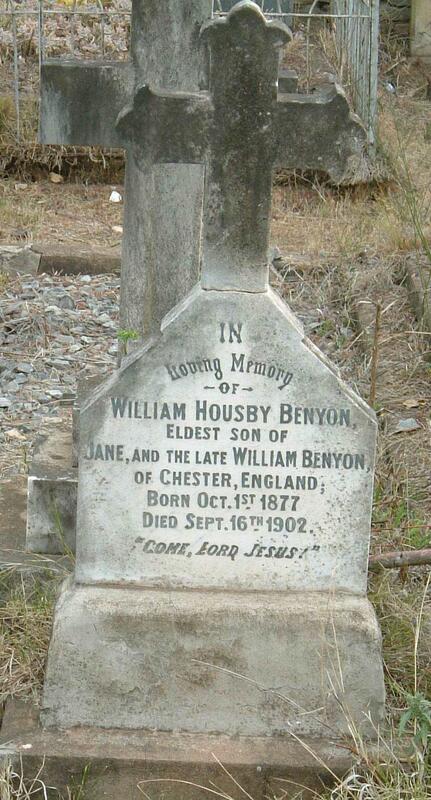 BENYON William Housby 1877-1902