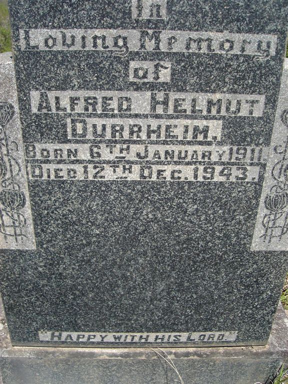 DURRHEIM Alfred Helmut 1911-1943