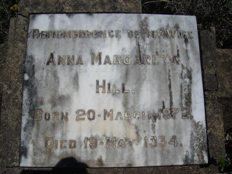 HILL Anna Margareta 1872-1934