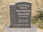SCHEEPERS Maria Magdalena nee SWANEPOEL 1886-1974