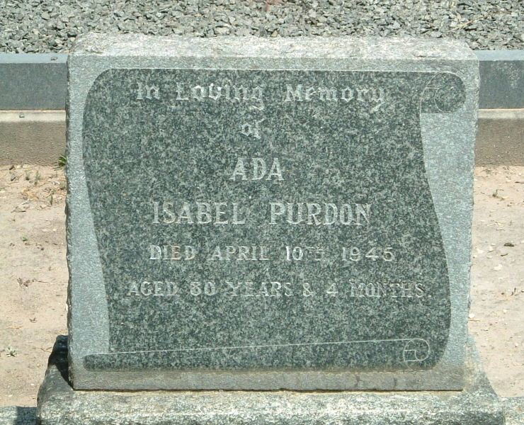 PURDON Ada Isabel -1945