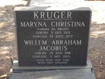 KRUGER Willem Abraham Jacobus 1916-1983 & Maryna Christina DE BRUIN 1921-1977 