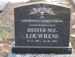 LOUWRENS Hester M.E. 1910-1999