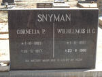 SNYMAN Wilhelmus H.C. 1897-1980 & Cornelia P. 1903-1977 