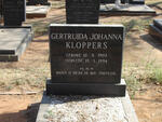KLOPPERS Gertruida 1903-1994