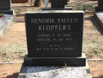 KLOPPERS Hendrik Paulus 1896-1977