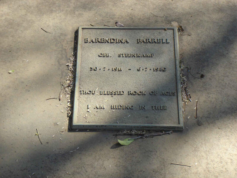 PARRELL Barendina nee STEENKAMP 1911-1980