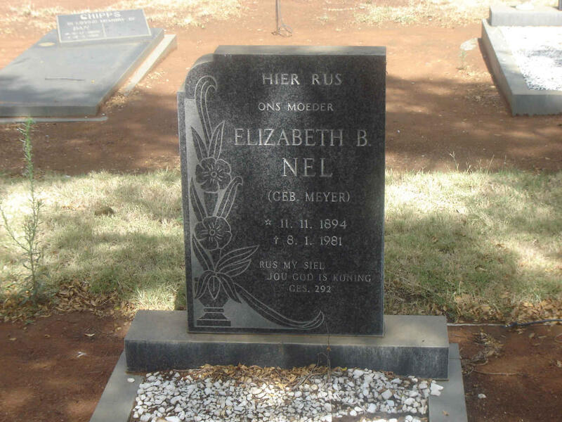 NEL Elizabeth B. nee MEYER 1894-1981