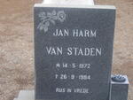 STADEN Jan Harm, van 1972-1984 