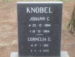 KNOBEL Johann C. 1904-1984 & Cornelia E. 1912-1993