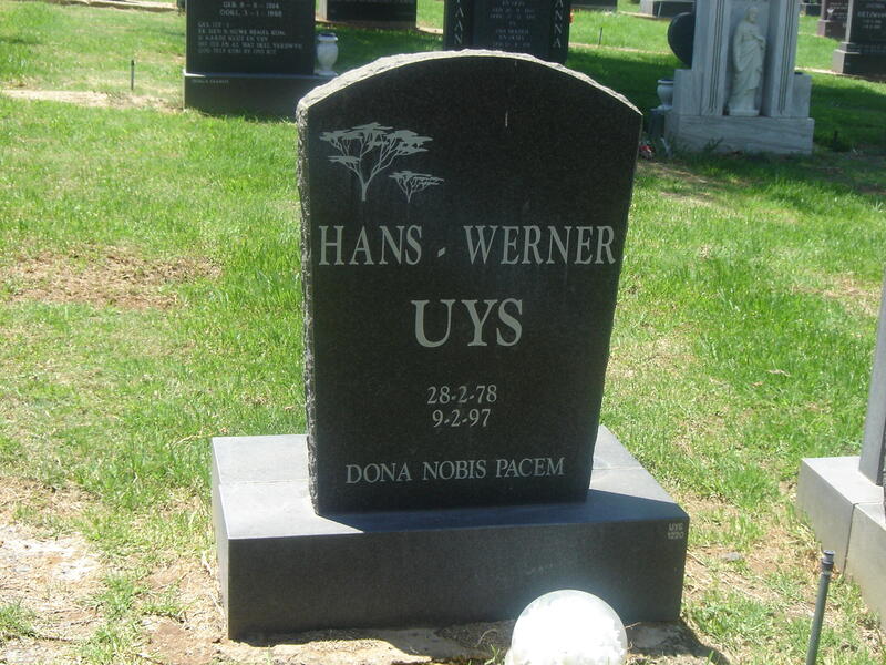 UYS Hans Werner 1978-1997