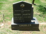 GROBLER Harry 1918-1996 & Martie 1939-