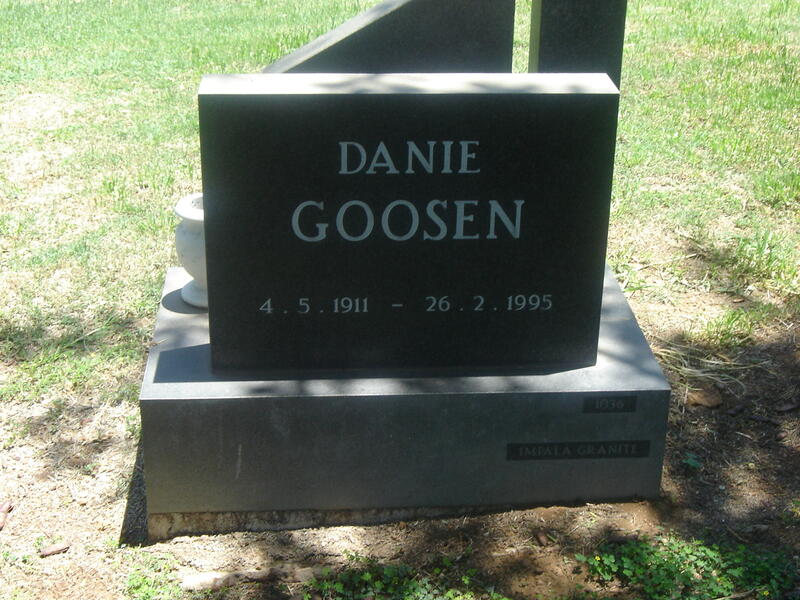 GOOSEN Danie 1911-1995