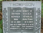 THOMPSON Arthur Kenrick 1922-1995 & Cecile Atholie PENNY 1924-1975