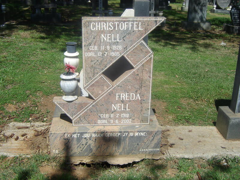 NELL Christoffel 1926-1985 & Freda 1918-2002