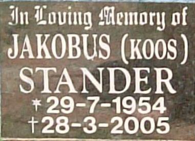 STANDER Jakobus 1954-2005