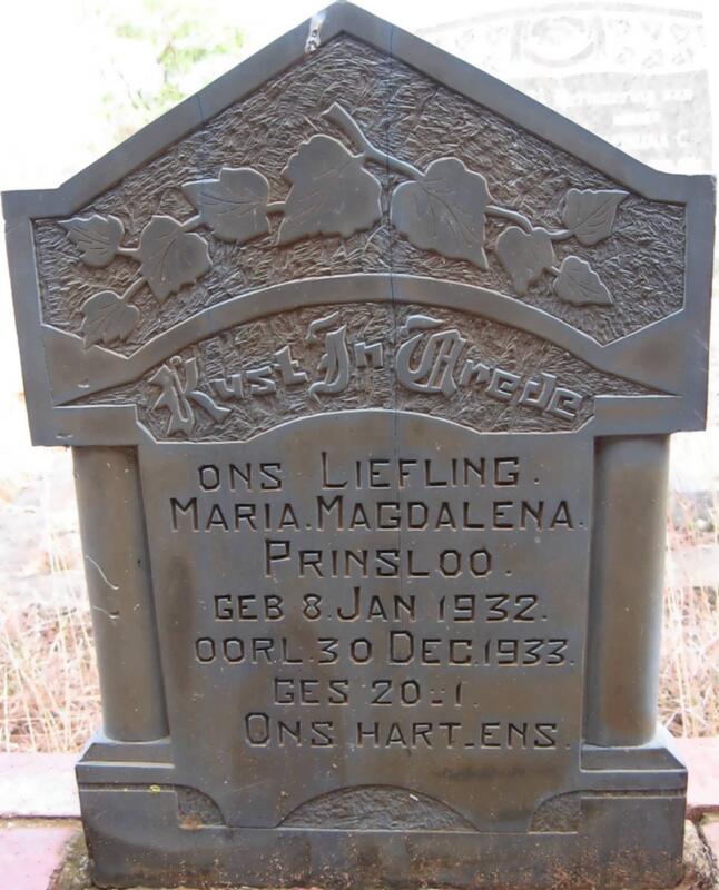 PRINSLOO Maria Magdalena 1932-1933