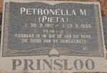 PRINSLOO Petronalla M. 1911-1994
