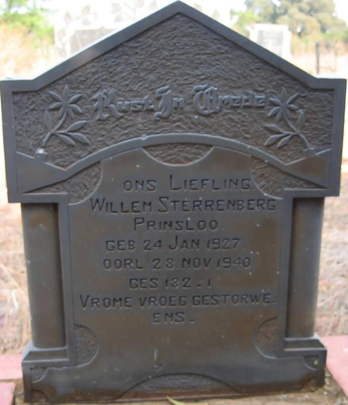PRINSLOO Willem Sterrenberg 1927-1940