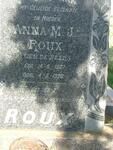 ROUX Anna M.J. nee DE BEER 1907-1950