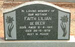 BEER Faith Lilian, de born AMOS 1914-1972