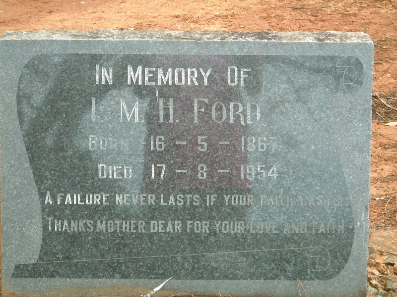 FORD I.M.H. 1867-1954