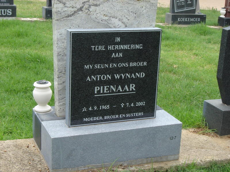 PIENAAR Anton Wynand 1965-2002
