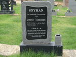 SNYMAN Johan 1944-2003 & Gerdien 1947-