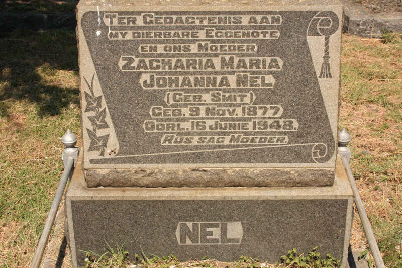 NEL Zacharia Maria Johanna nee SMIT 1877-1948