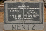 MENTZ Hendrik 1906-1950 & Anna Susanna BOOYSEN 1906-1995