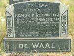 WAAL Hendrik, de 1861-1934 & Petronella Francoietta BOSMAN 1876-1928