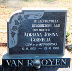 ROOYEN Adriana Josina Cornelia, van nee V.D. WESTHUIZEN 1902-1983