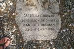 BOSMAN Jan J.H. 1878-1964 & Gertruida C. 1883-1956
