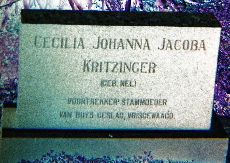 KRITZINGER Cecilia Johanna Jacoba nee NEL
