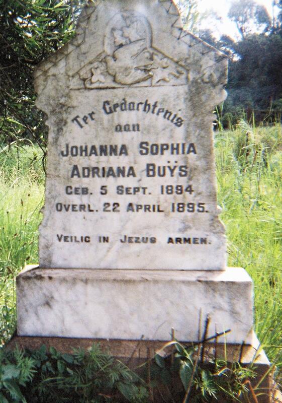 BUYS Johanna Spophia Adriana 1894-1895