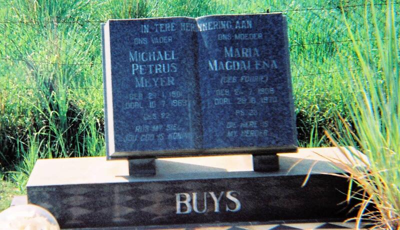 BUYS Michael Petrus Meyer 1901-1969 & Maria Magdalena FOURIE 1908-1970