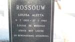 ROSSOUW Louise Aletta 1955-1980