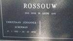 ROSSOUW Christiaan Johannes Ackerman 1912-1978