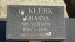 KLERK Johanna, de nee WIEHAHN 1896-1979
