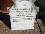 RETIEF Maria Francina 1852-1895